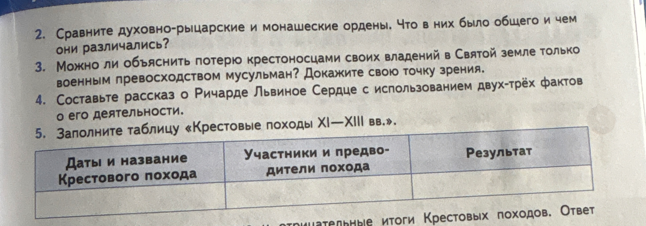 Сравните духовно-рыцарские и монашеские ордены. Что в них было общего и чем они различались?