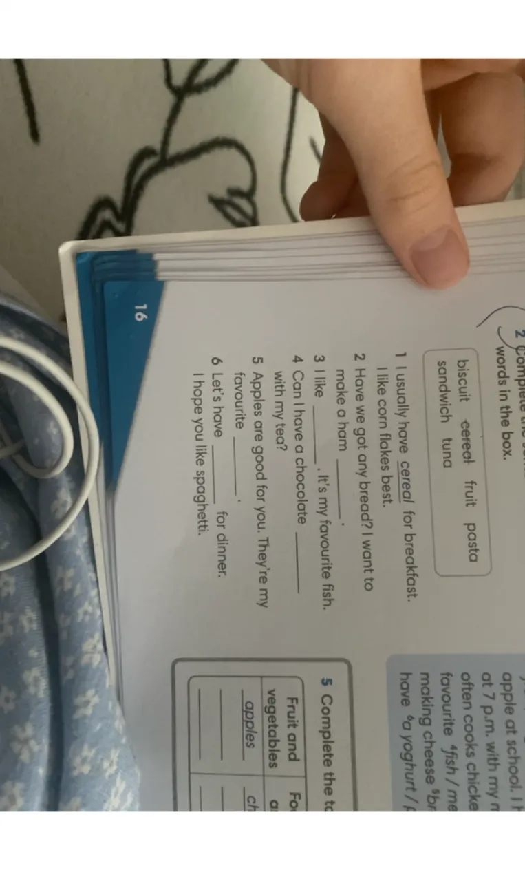 Complete the sentences with words in the box.